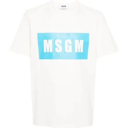 Msgm - Tops > T-Shirts - White - Msgm - Modalova
