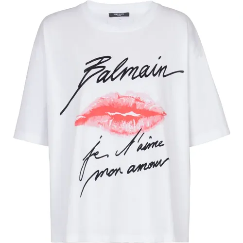 Balmain - Tops > T-Shirts - White - Balmain - Modalova