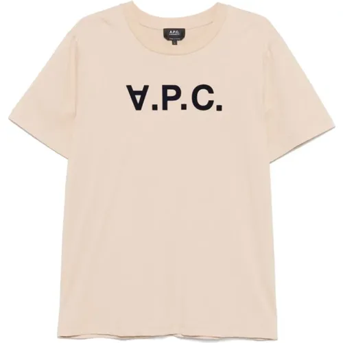 A.p.c. - Tops > T-Shirts - Beige - A.p.c. - Modalova