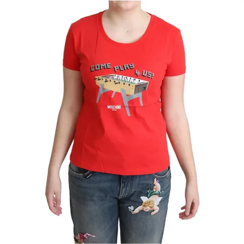 Moschino - Tops > T-Shirts - Red - Moschino - Modalova