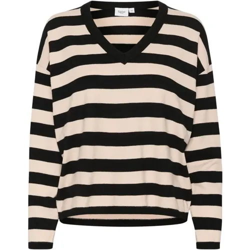 Knitwear > V-neck Knitwear - - Saint Tropez - Modalova