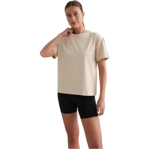 Aim'n - Tops > T-Shirts - Beige - Aim'n - Modalova