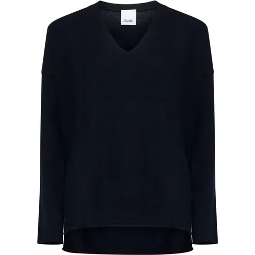 Knitwear > V-neck Knitwear - - allude - Modalova