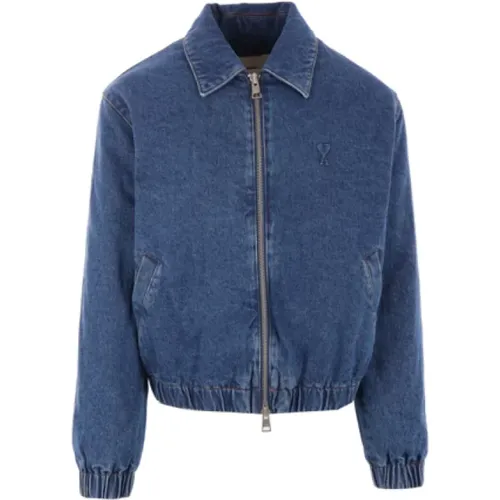 Jackets > Denim Jackets - - Ami Paris - Modalova