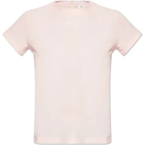 Alaïa - Tops > T-Shirts - Pink - Alaïa - Modalova