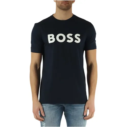 Boss - Tops > T-Shirts - Blue - Boss - Modalova