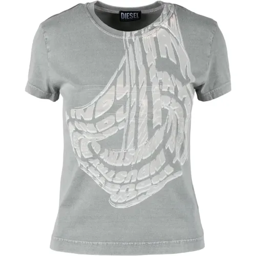 Diesel - Tops > T-Shirts - Gray - Diesel - Modalova