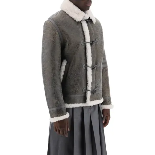 Jackets > Leather Jackets - - Thom Browne - Modalova