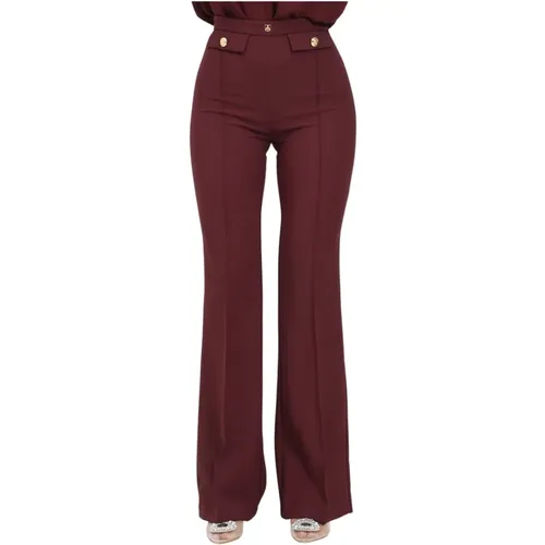 Trousers > Wide Trousers - - Elisabetta Franchi - Modalova