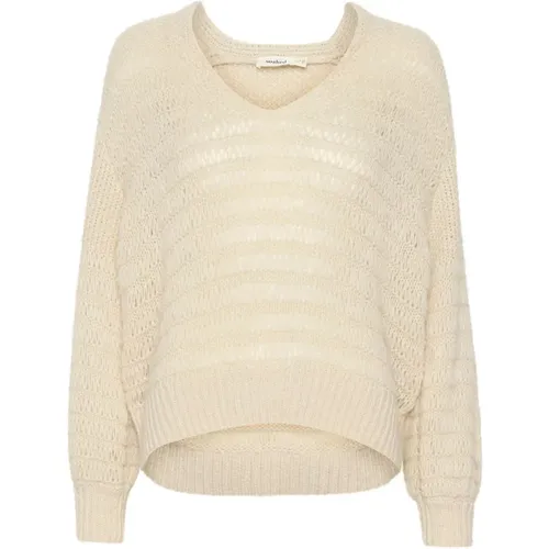 Knitwear > V-neck Knitwear - - Soaked in Luxury - Modalova