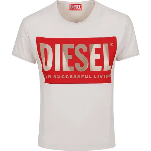 Diesel - Tops > T-Shirts - White - Diesel - Modalova