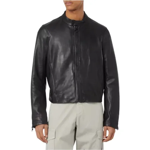 Jackets > Leather Jackets - - Trussardi - Modalova