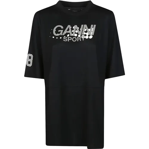 Ganni - Tops > T-Shirts - Black - Ganni - Modalova