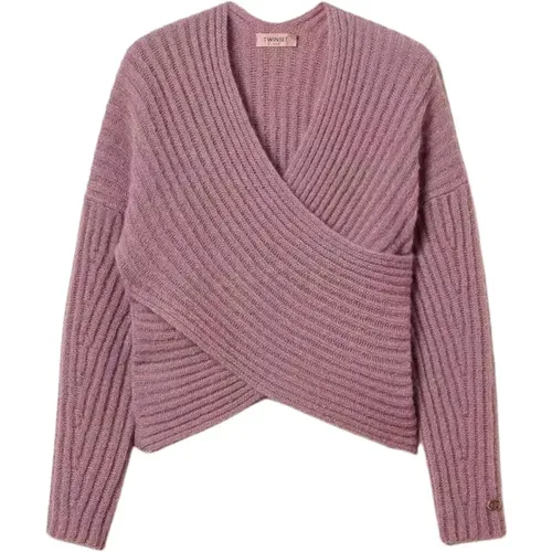 Knitwear > V-neck Knitwear - - Twinset - Modalova