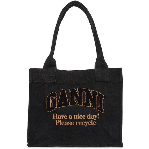 Ganni - Bags > Tote Bags - Blue - Ganni - Modalova