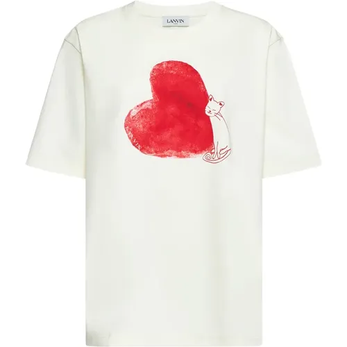 Lanvin - Tops > T-Shirts - White - Lanvin - Modalova