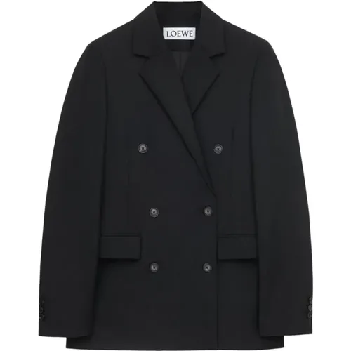 Loewe - Jackets > Blazers - Black - Loewe - Modalova