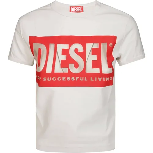 Diesel - Tops > T-Shirts - White - Diesel - Modalova