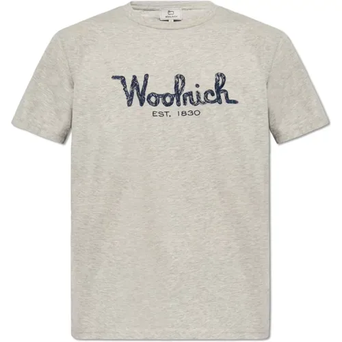 Woolrich - Tops > T-Shirts - Gray - Woolrich - Modalova