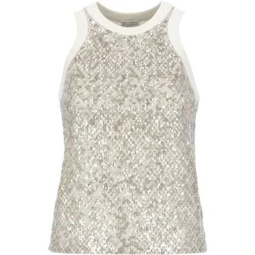 Tops > Sleeveless Tops - - BRUNELLO CUCINELLI - Modalova