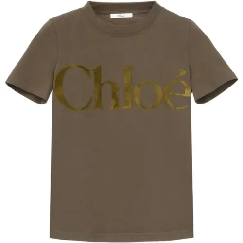 Chloé - Tops > T-Shirts - Green - Chloé - Modalova