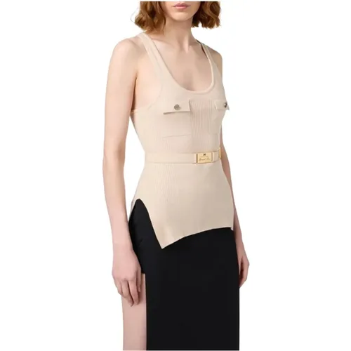 Tops > Sleeveless Tops - - Elisabetta Franchi - Modalova