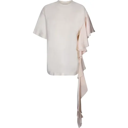 Msgm - Tops > T-Shirts - Beige - Msgm - Modalova