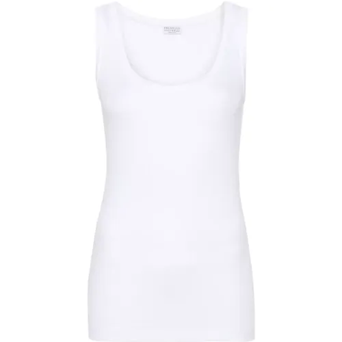 Tops > Sleeveless Tops - - BRUNELLO CUCINELLI - Modalova