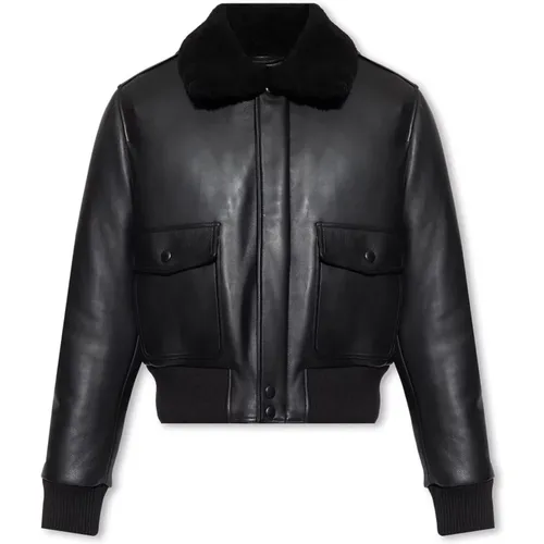 Jackets > Leather Jackets - - Ami Paris - Modalova