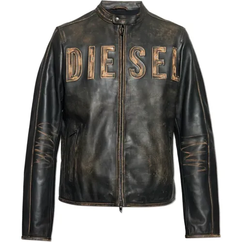 Jackets > Leather Jackets - - Diesel - Modalova