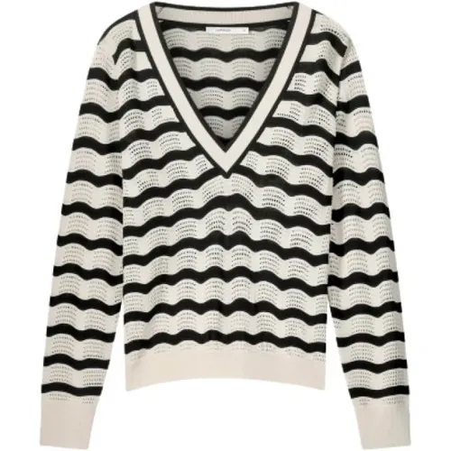 Knitwear > V-neck Knitwear - - Summum Woman - Modalova