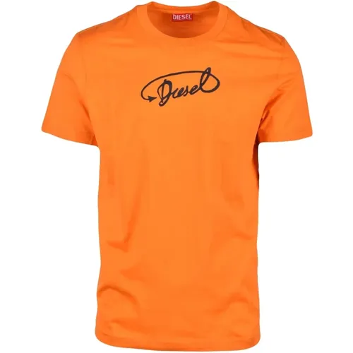 Diesel - Tops > T-Shirts - Orange - Diesel - Modalova