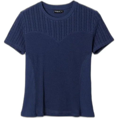 Desigual - Tops > T-Shirts - Blue - Desigual - Modalova