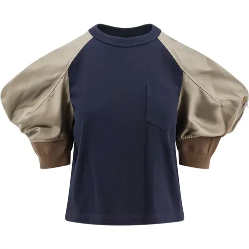 Sacai - Tops > T-Shirts - Blue - Sacai - Modalova