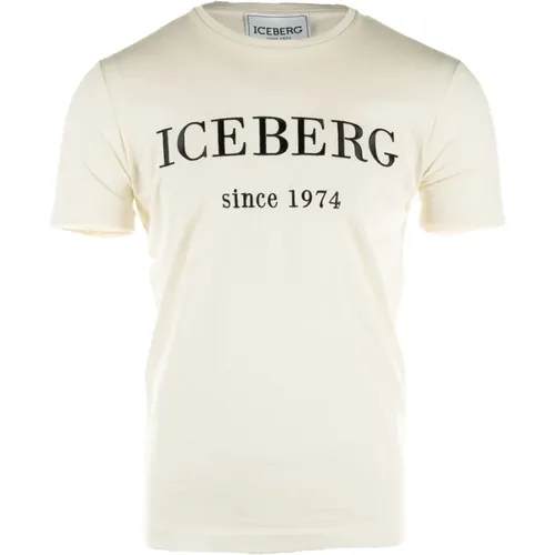 Iceberg - Tops > T-Shirts - Beige - Iceberg - Modalova