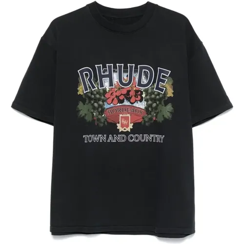 Rhude - Tops > T-Shirts - Black - Rhude - Modalova