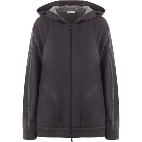 Sweatshirts & Hoodies > Zip-throughs - - BRUNELLO CUCINELLI - Modalova