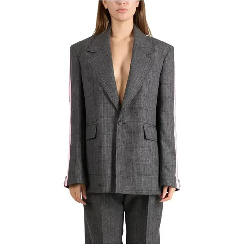 Msgm - Jackets > Blazers - Gray - Msgm - Modalova