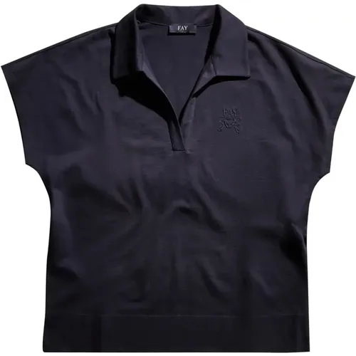 Fay - Tops > Polo Shirts - Black - Fay - Modalova