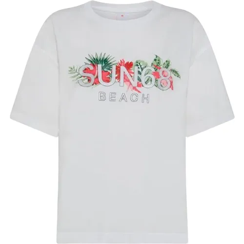 Sun68 - Tops > T-Shirts - White - Sun68 - Modalova