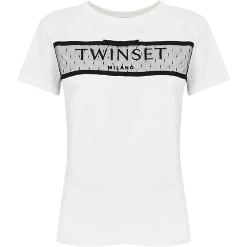 Twinset - Tops > T-Shirts - White - Twinset - Modalova