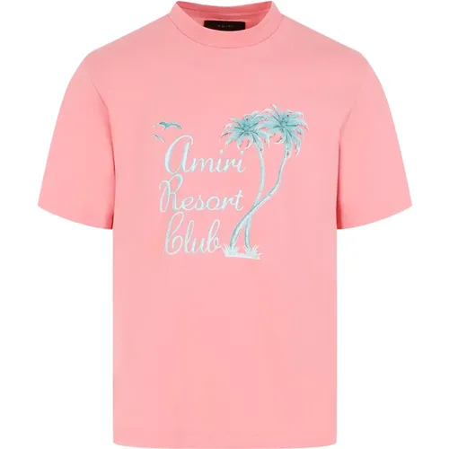 Amiri - Tops > T-Shirts - Pink - Amiri - Modalova