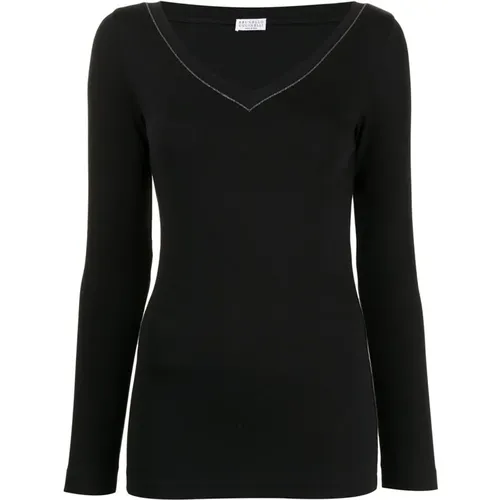 Tops > Long Sleeve Tops - - BRUNELLO CUCINELLI - Modalova