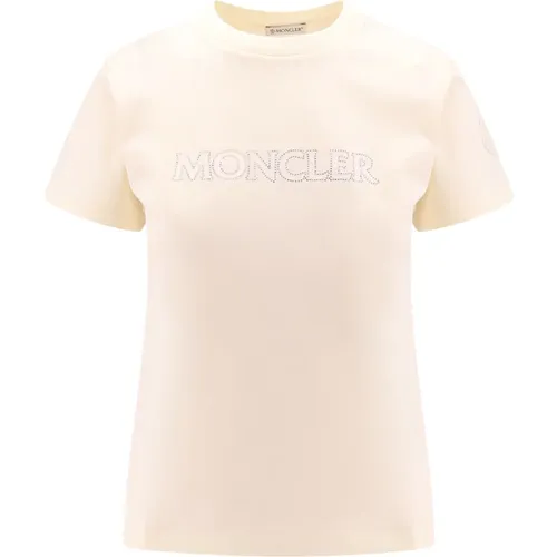 Moncler - Tops > T-Shirts - White - Moncler - Modalova