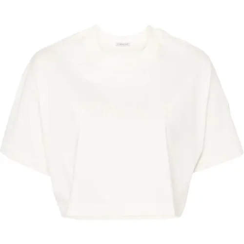 Moncler - Tops > T-Shirts - White - Moncler - Modalova