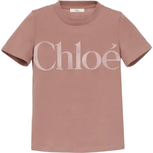 Chloé - Tops > T-Shirts - Pink - Chloé - Modalova