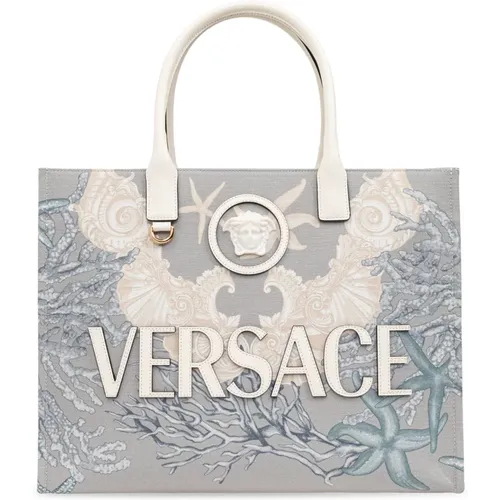 Versace - Bags > Tote Bags - Gray - Versace - Modalova