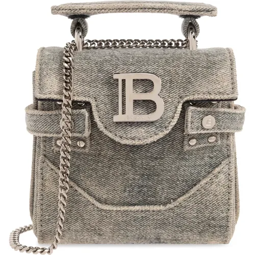 Balmain - Bags > Mini Bags - Gray - Balmain - Modalova