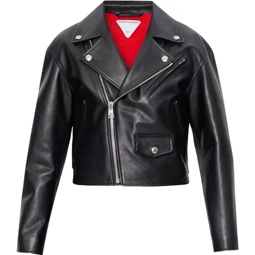 Jackets > Leather Jackets - - Bottega Veneta - Modalova