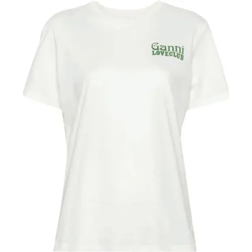 Ganni - Tops > T-Shirts - White - Ganni - Modalova